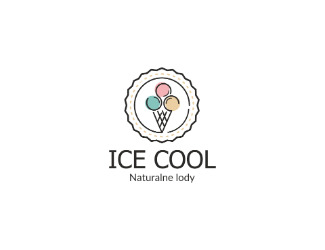 Projekt logo dla firmy Ice cool naturalne lody | Projektowanie logo